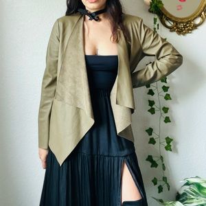 Zara Faux Suede Tan Jacket Sz M